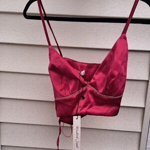 Mustard Seed Pink Satin Camisole